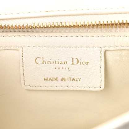 Christian Dior Supple Calfskin Cannage Medium Caro Bag Ivory 6 of 10