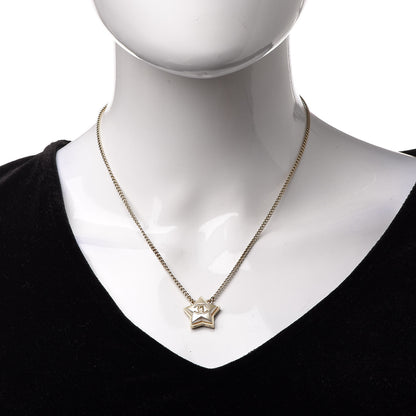 Chanel Metal Resin Star CC Necklace Silver Gold 2 of 5