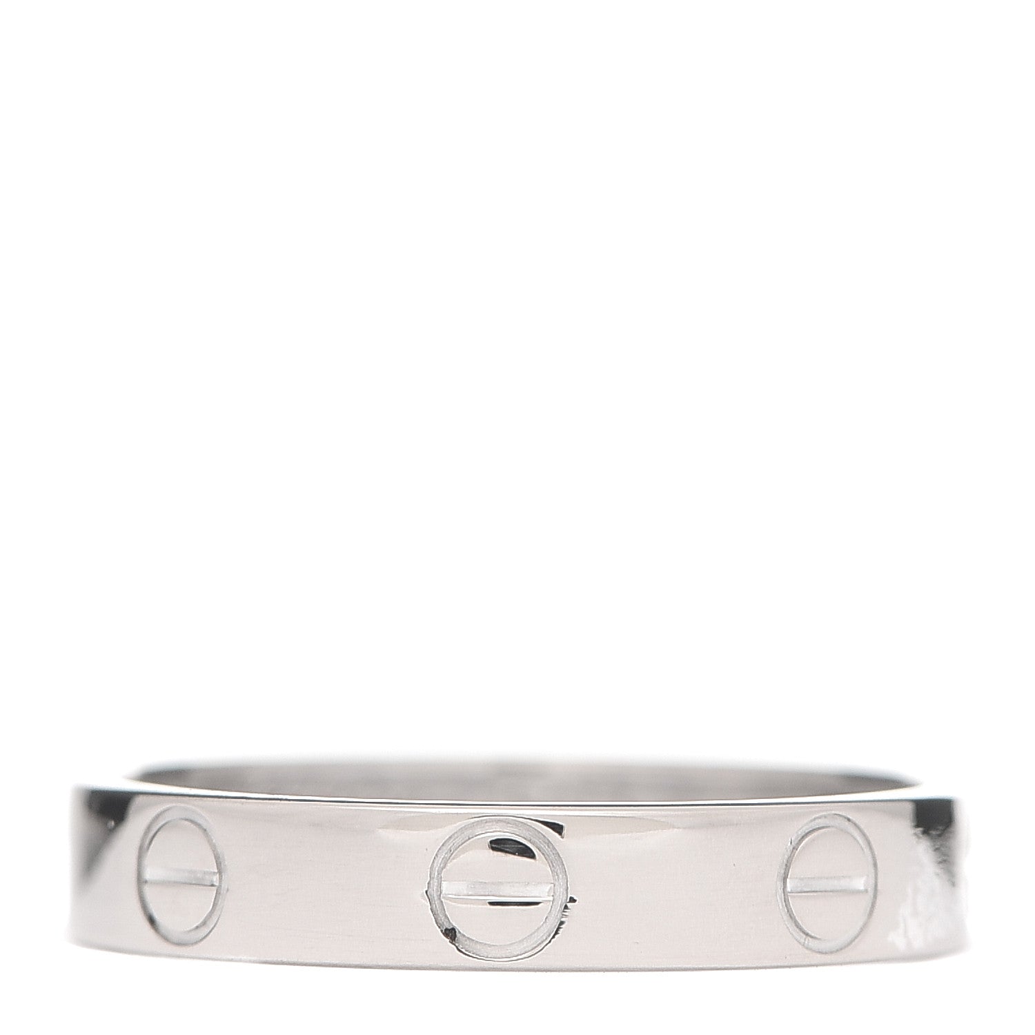 Cartier 18K White Gold 3.5mm LOVE Wedding Band Ring 53 6.25 1 of 4