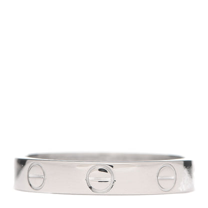Cartier 18K White Gold 3.5mm LOVE Wedding Band Ring 53 6.25 1 of 4
