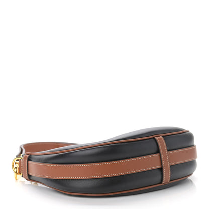 Celine Smooth Calfskin Medium Strap Ava Shoulder Bag Black Tan 4 of 10
