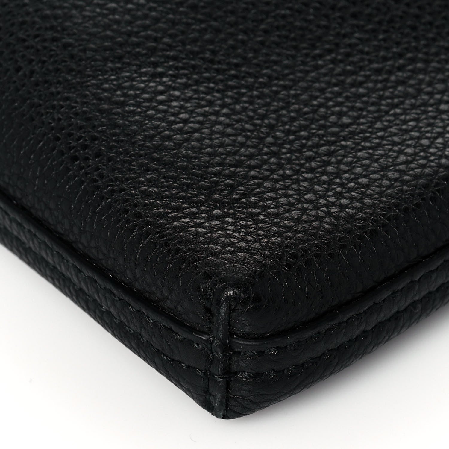 Gucci Pebbled Calfskin Large Logo Portfolio Clutch Black 12 of 12