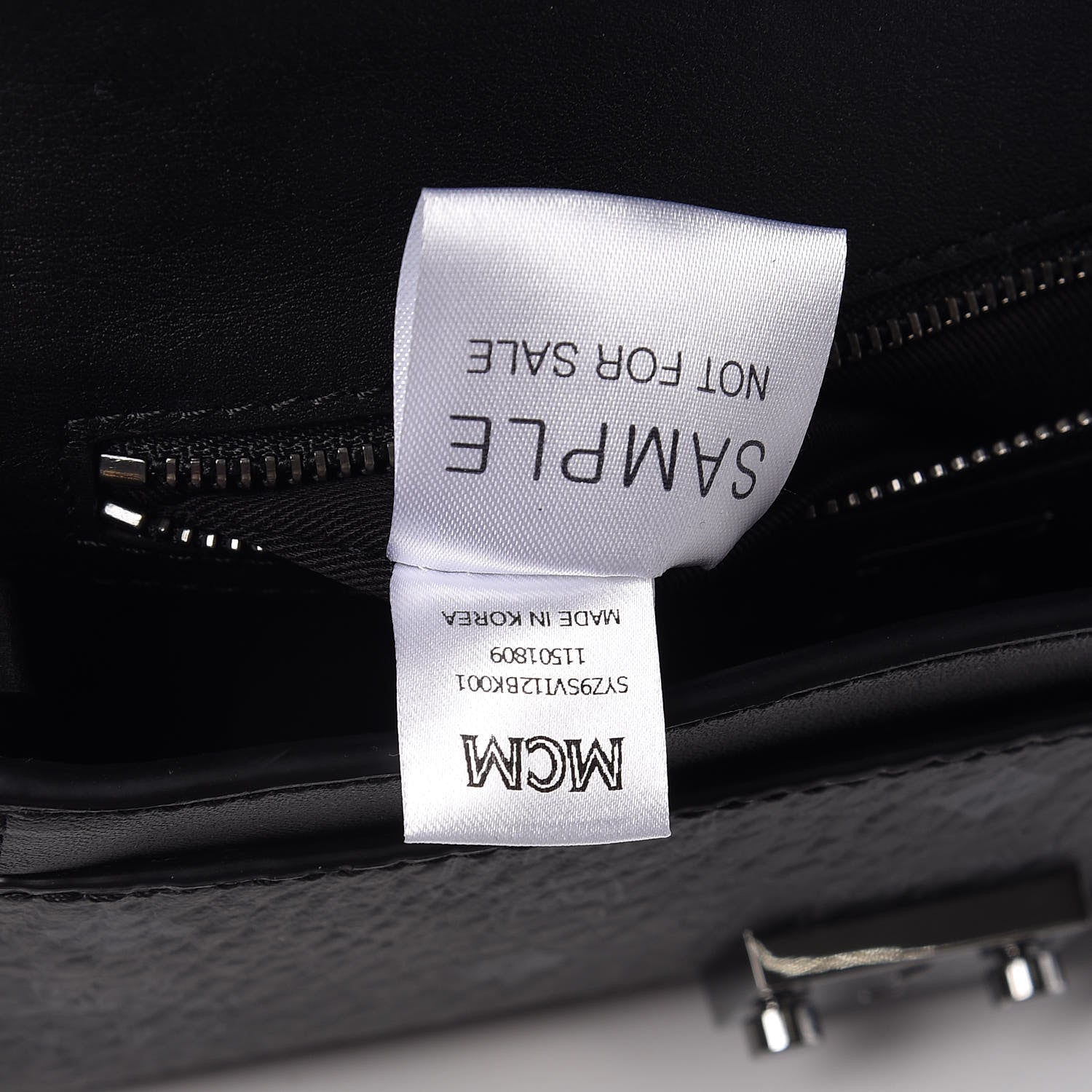 MCM Visetos Diamond Flap Crossbody Black 10 of 11