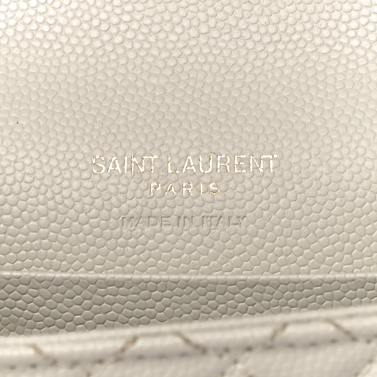 Saint Laurent Grain De Poudre Textured Mixed Matelasse Triquilt Small Monogram Envelope Wallet Blanc Vintage 6 of 13