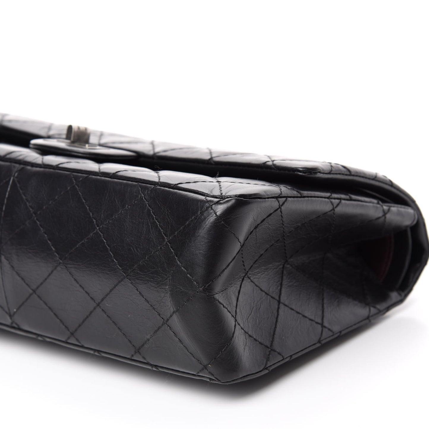 Aged Calfskin Quilted 2.55 Reissue 226 Flap Black