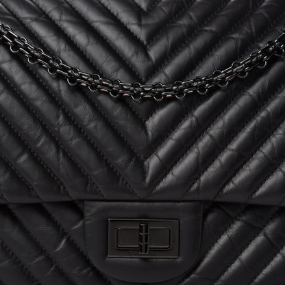 Chanel Aged Calfskin Chevron Quilted 2.55 Reissue 227 Flap So Black 12 of 12