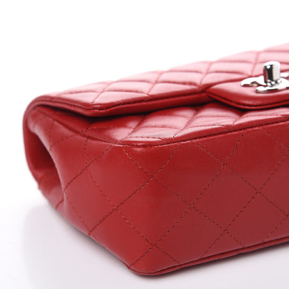 Chanel Lambskin Quilted Mini Rectangular Flap Red 9 of 11