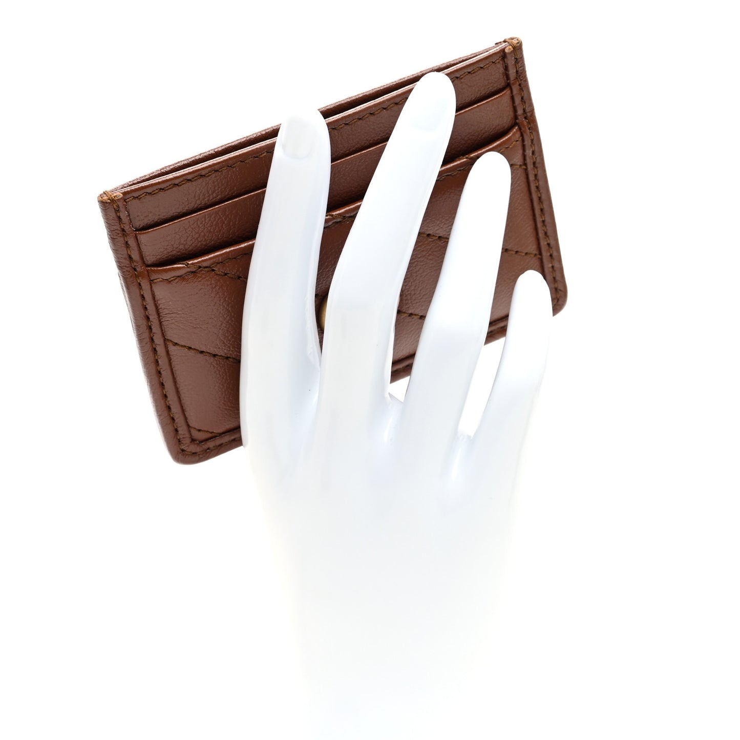 Azalea Calfskin Matelasse Diagonal GG Marmont Card Holder Cuir