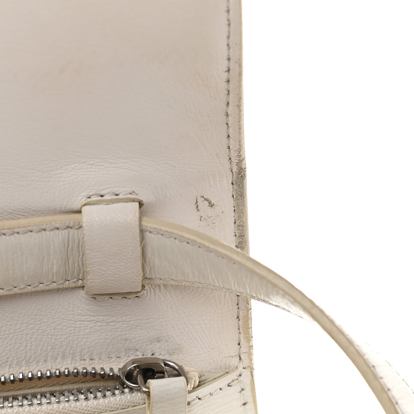 Liege Calfskin Medium Classic Box Flap Bag White