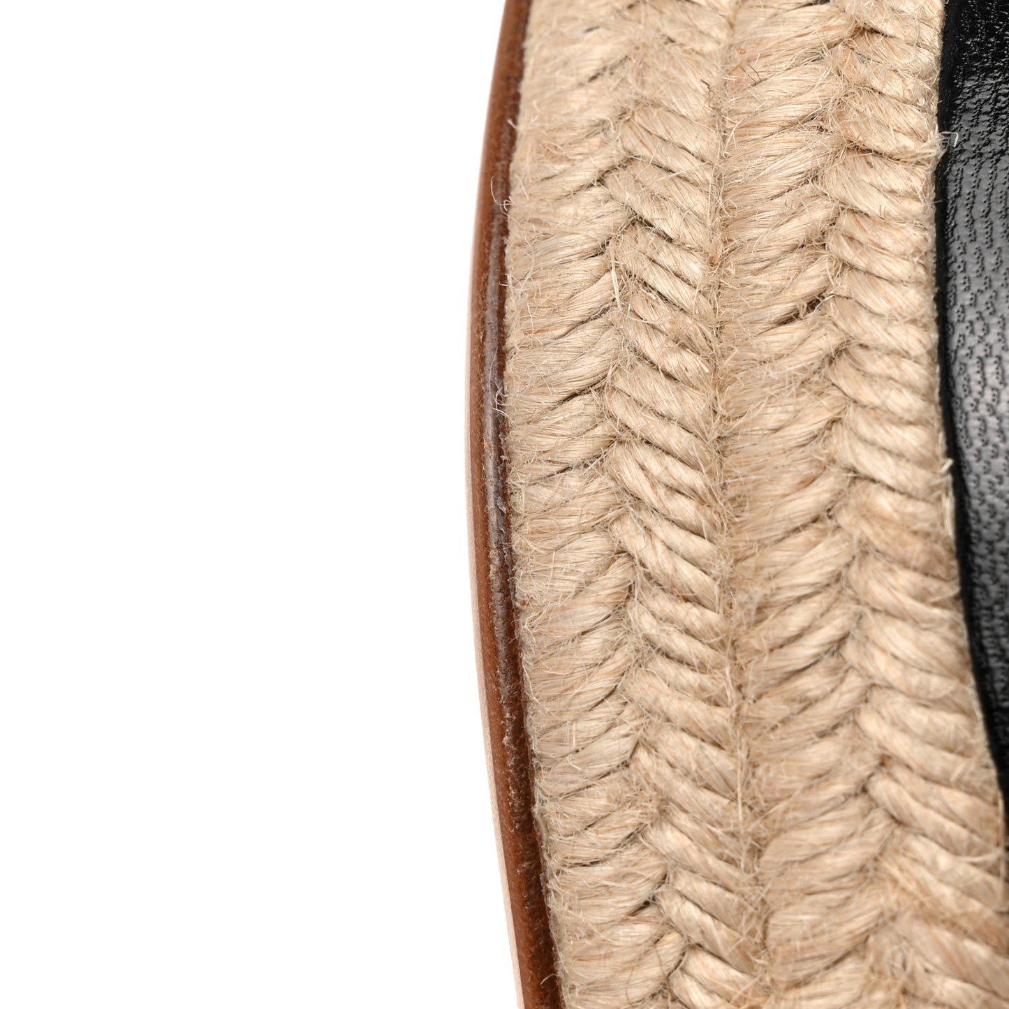 Goatskin Elda Espadrille Wedge Sandals 39 Black