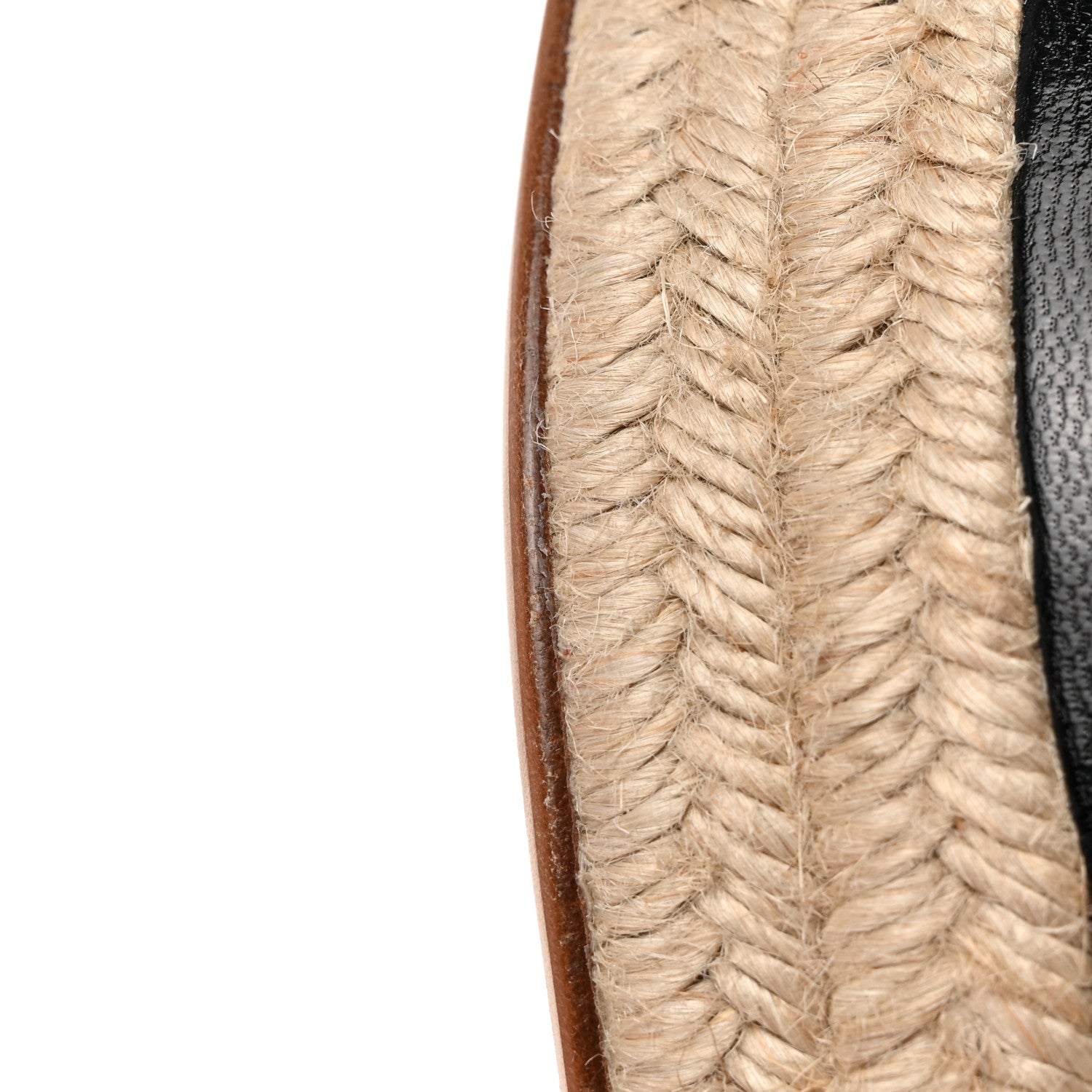 Hermes Goatskin Elda Espadrille Wedge Sandals 39 Black 11 of 17