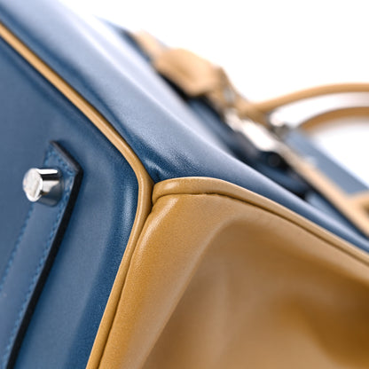 Hermes Box Horseshoe Birkin 35 Bleu de Prusse Curry 10 of 15