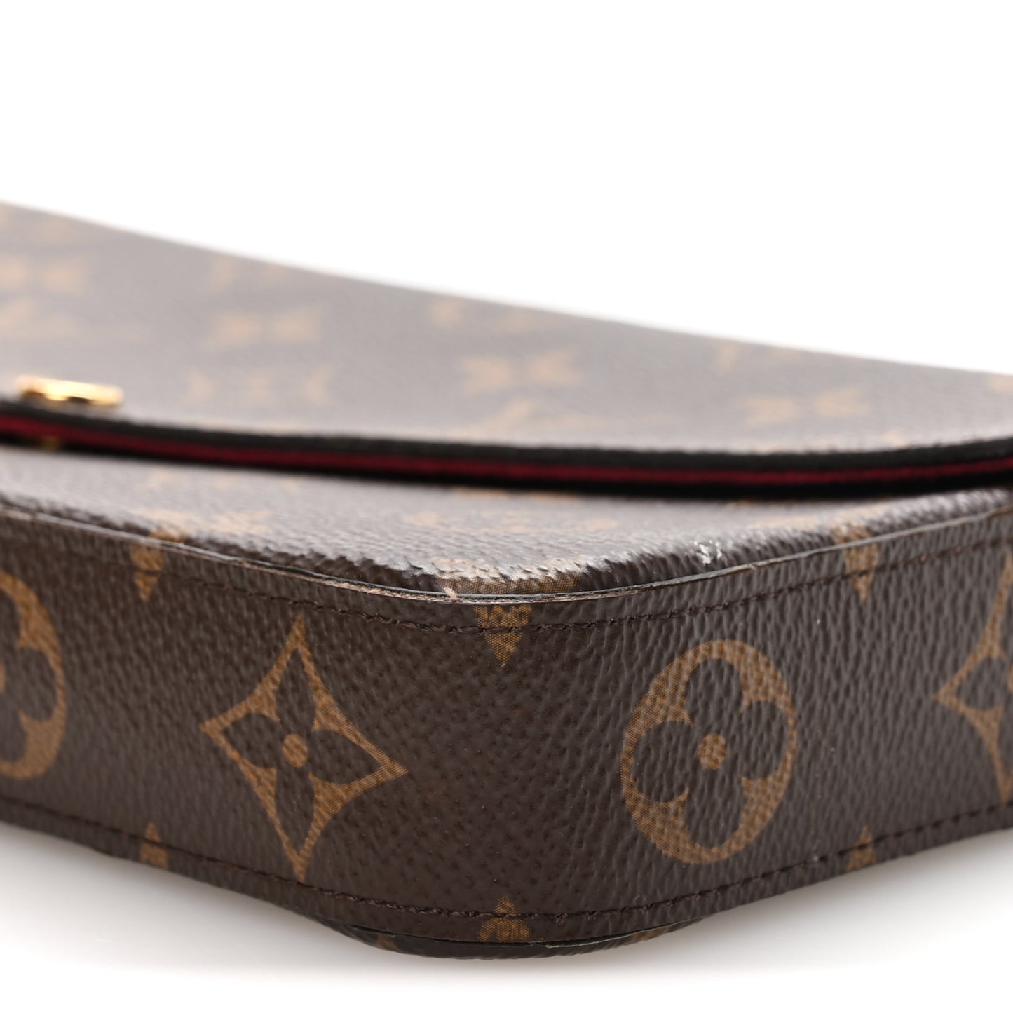 Monogram Pochette Felicie Chain Wallet Fuchsia