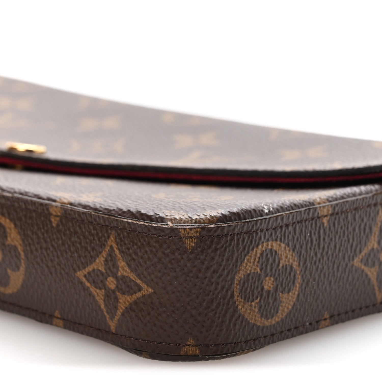 Louis Vuitton Monogram Pochette Felicie Chain Wallet Fuchsia 11 of 13