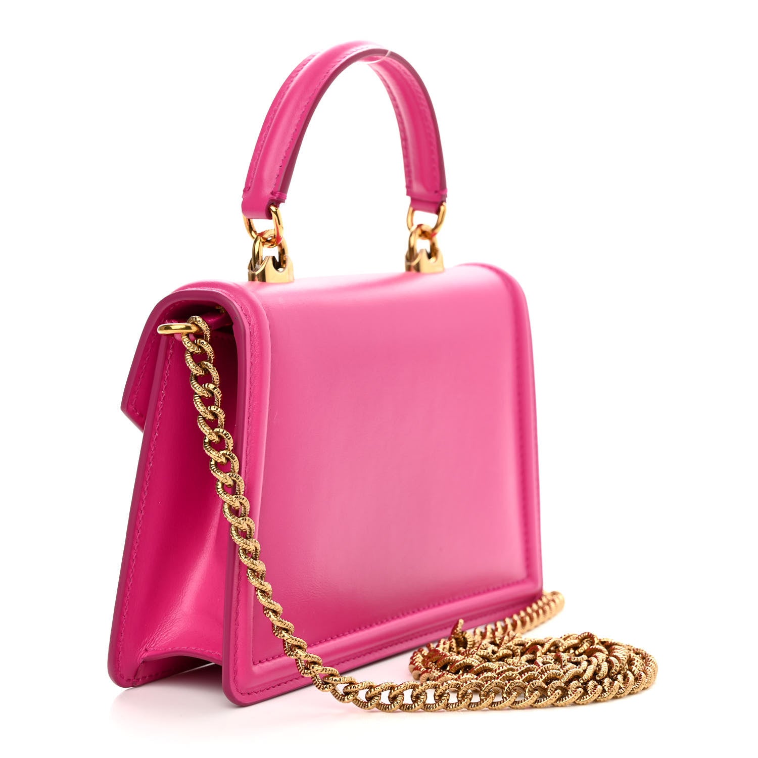 Dolce & Gabbana Smooth Calfskin Small Devotion Envelope Top Handle Bag Pink 3 of 12
