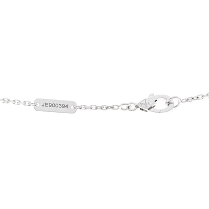 Van Cleef & Arpels 18K White Gold Diamond Vintage Alhambra Pendant Necklace 4 of 5
