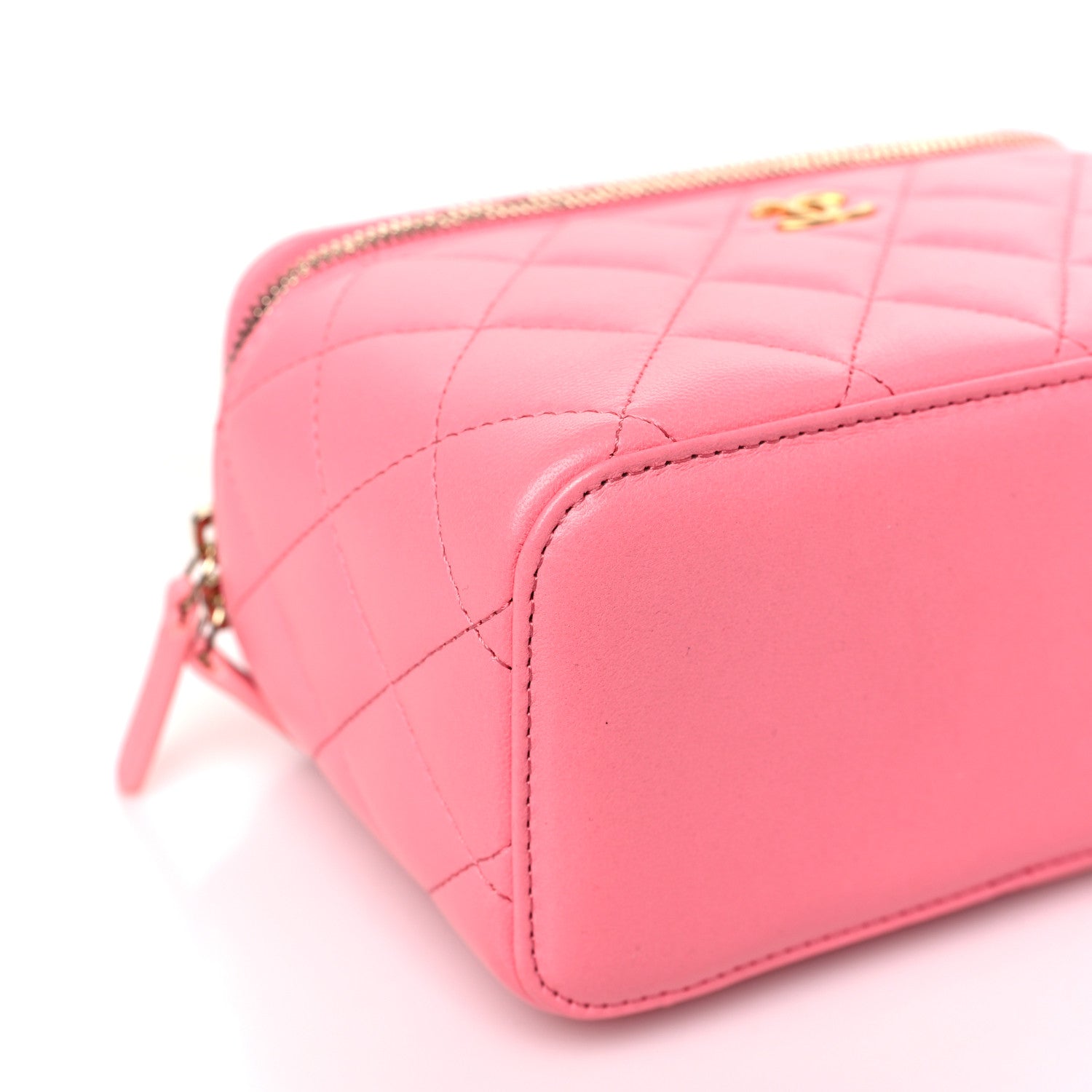 Chanel Lambskin Quilted Small Pearl Crush Vanity Case With Chain Pink 8 of 10