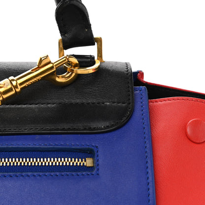 Celine Smooth Calfskin Medium Tri-Color Trapeze Black 19 of 22
