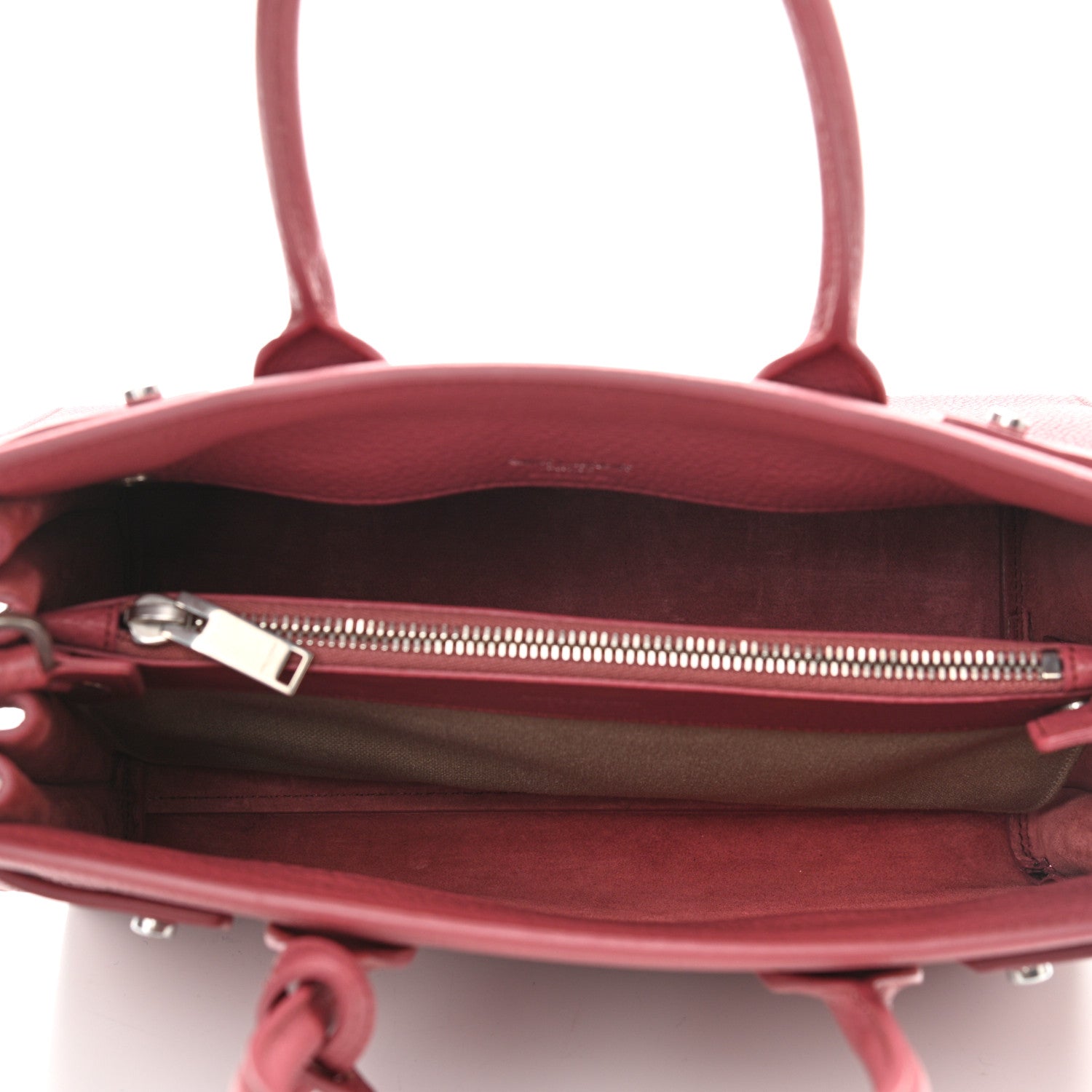 Saint Laurent Grained Calfskin Baby Supple Sac De Jour Dark Rose 5 of 9