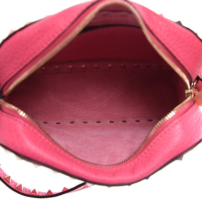 Valentino Garavani Pebbled Calfskin Rockstud Camera Crossbody Bag Peony 7 of 12