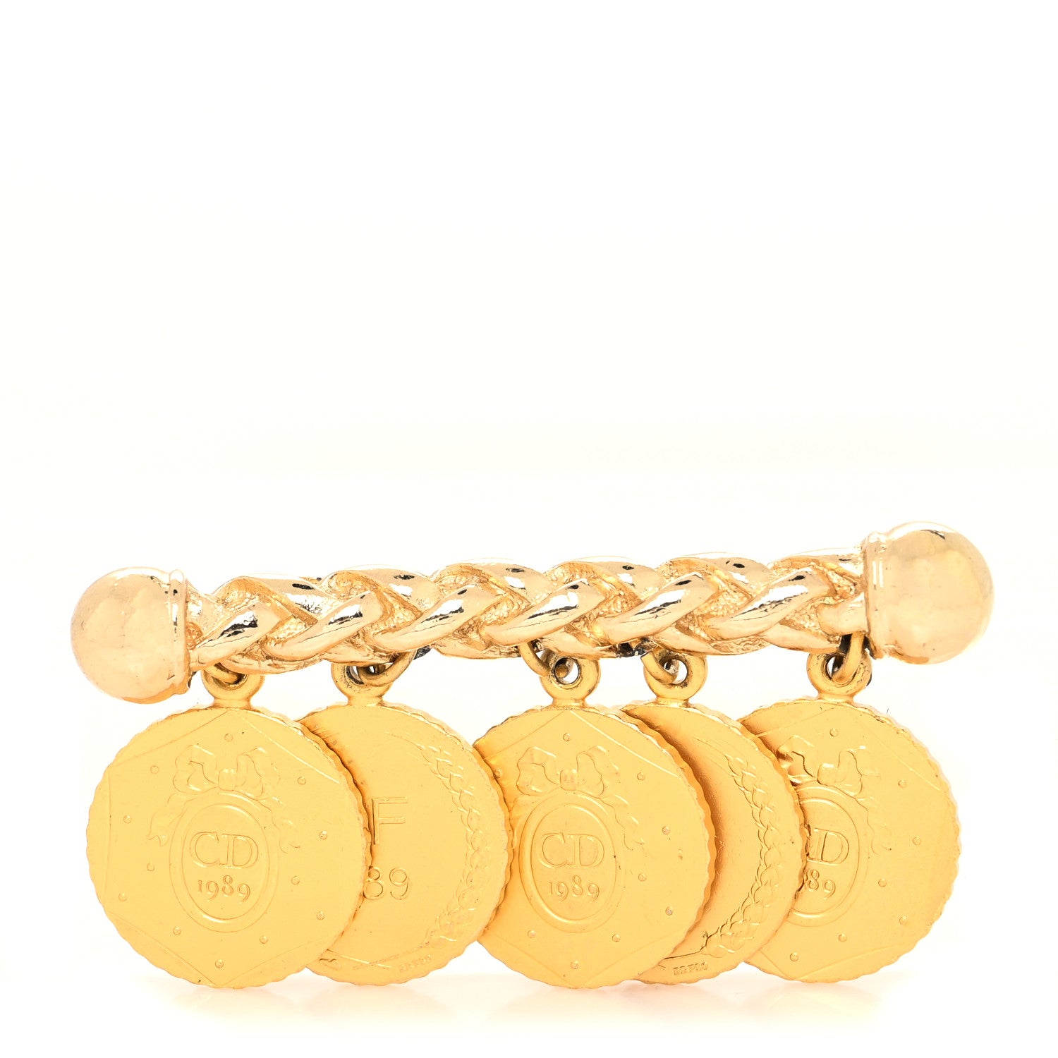 Christian Dior Metal Bicentennial Coin Brooch 1 of 3