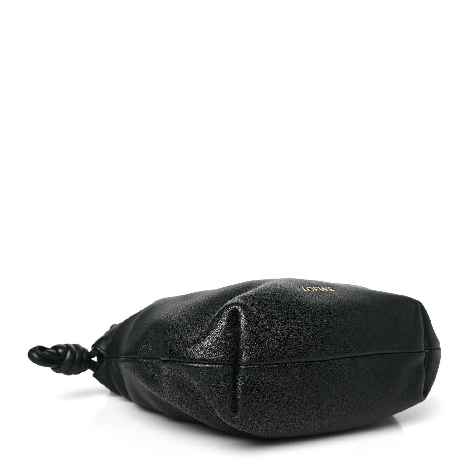 Loewe Mellow Nappa Donut Chain Mini Flamenco Knot Clutch Black 4 of 10