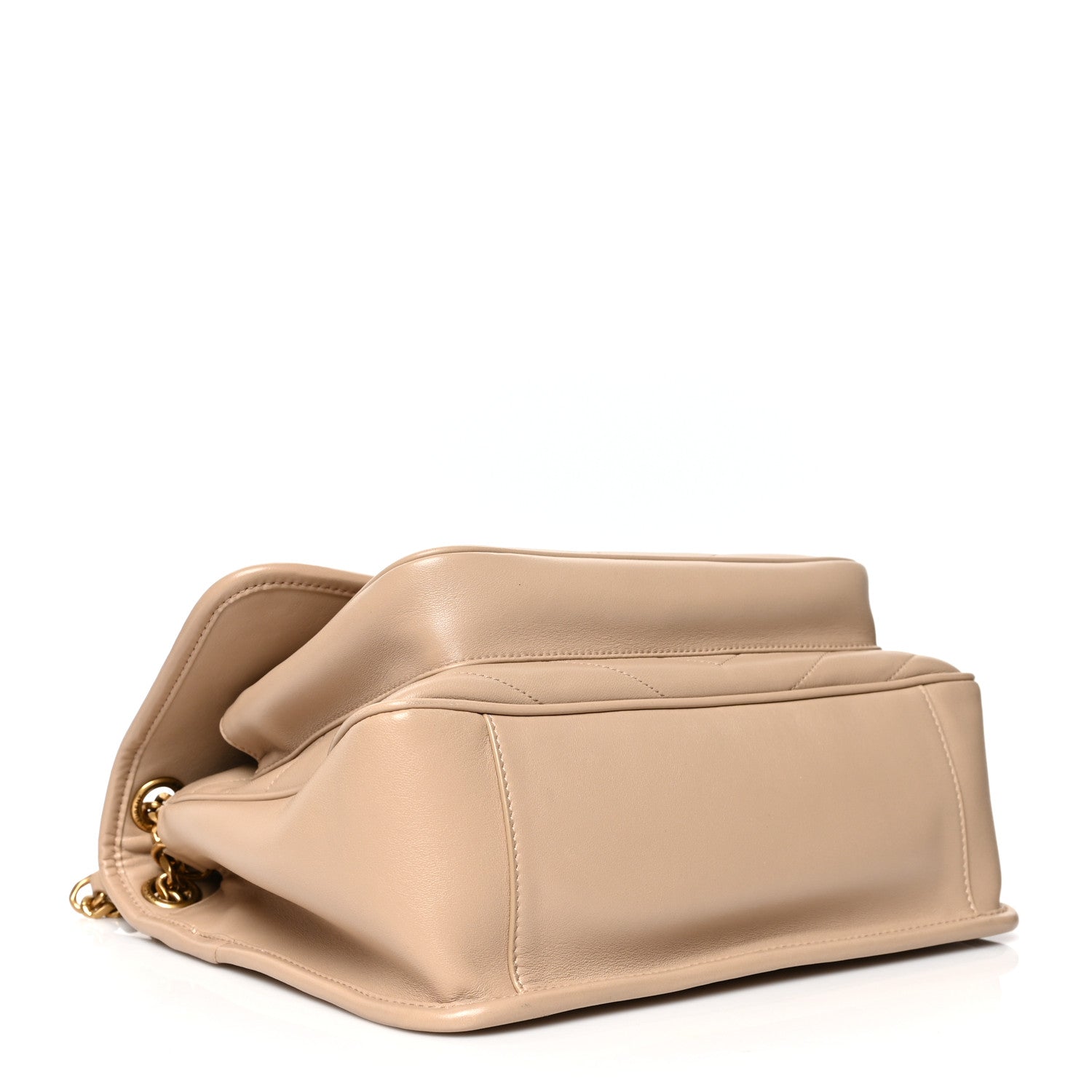 Saint Laurent Lambskin Matelasse Monogram Medium Niki Chain Satchel Nude Powder 4 of 10
