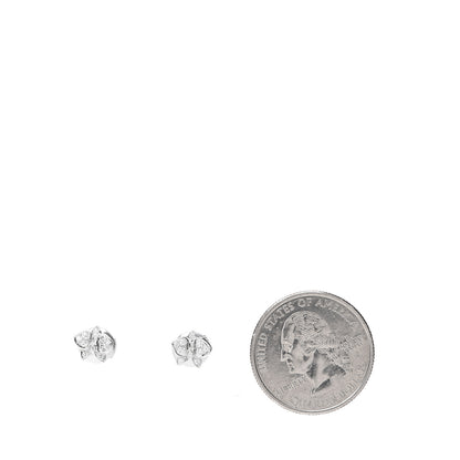 Cartier 18K White Gold Diamond Caresse D'Orchidees Par Earrings 2 of 4