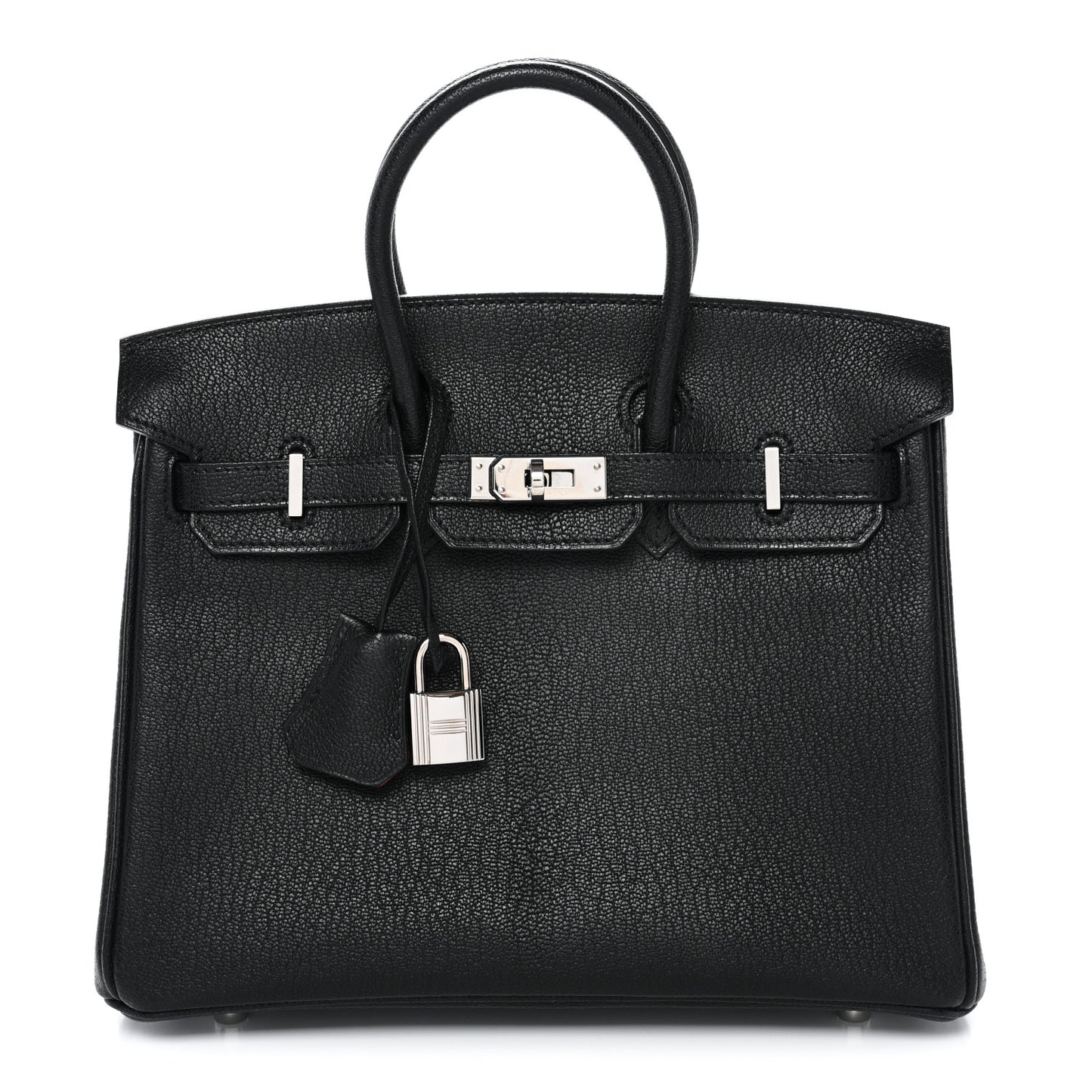 Chevre Mysore Horseshoe Birkin 25 Black Rouge Casaque