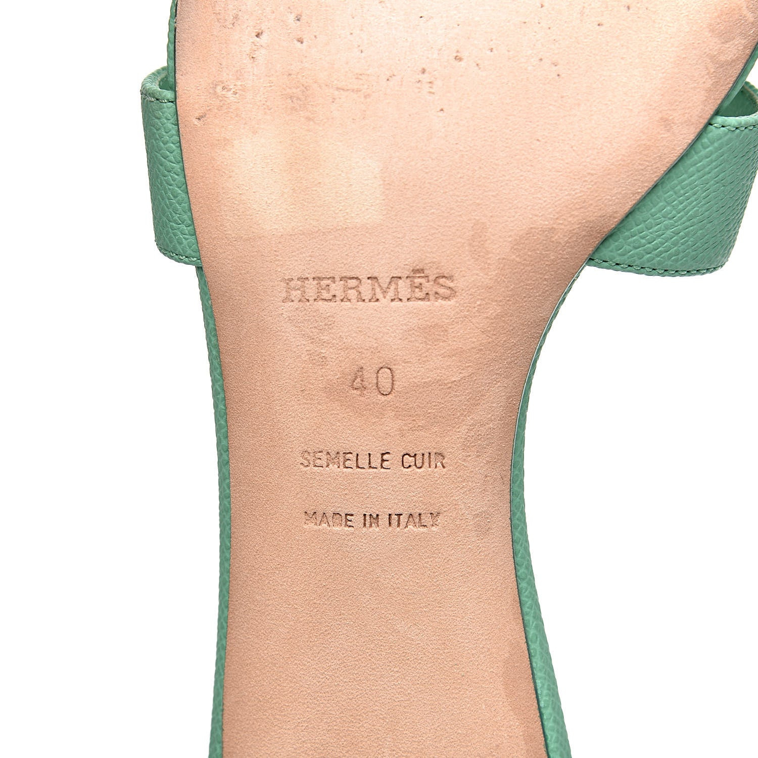 Hermes Epsom Oasis Sandals 40 Malachite 6 of 11