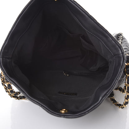 Chanel Calfskin Quilted Large Chain Me Hobo Black 5 of 7