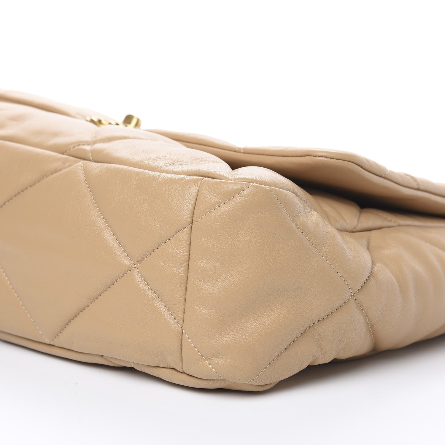 Chanel Lambskin Quilted Maxi 19 Flap Dark Beige 8 of 9