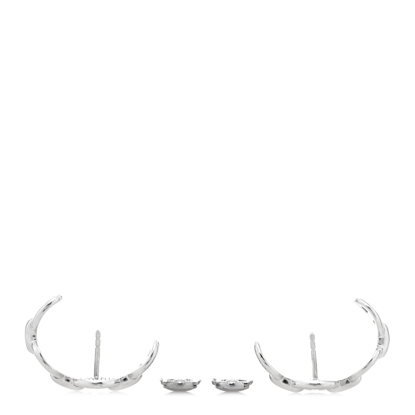 Sterling Silver Chaine D'Ancre Enchainee Climber Earrings