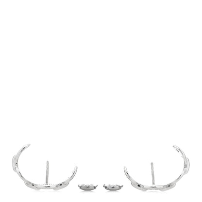 Hermes Sterling Silver Chaine D'Ancre Enchainee Climber Earrings 6 of 10