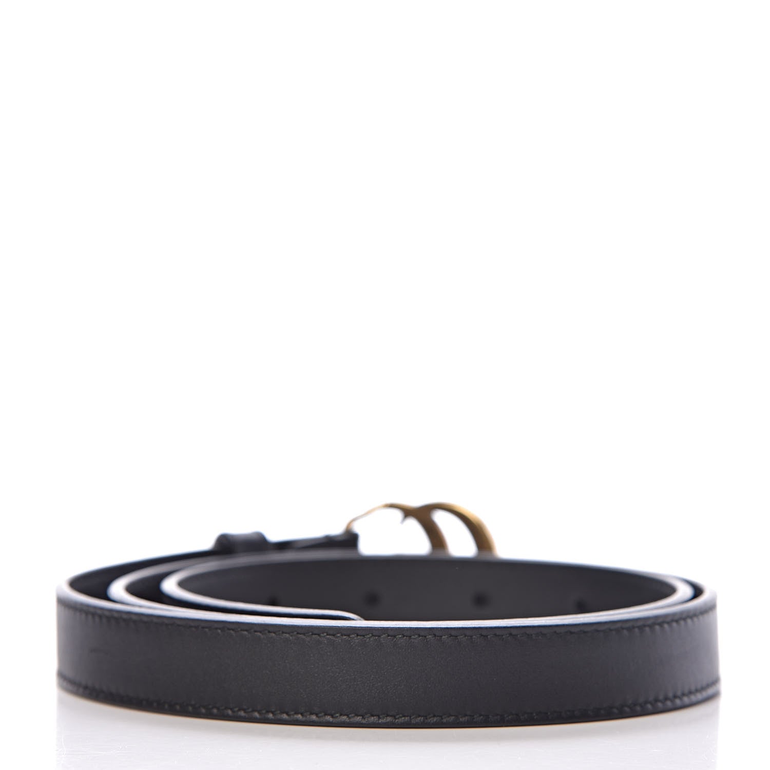 Gucci Calfskin Double G 20mm Belt 80 32 Black 3 of 6