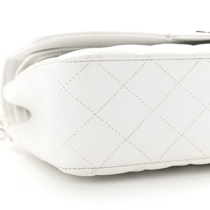 Chanel Caviar Quilted Medium Double Flap White 9 of 15