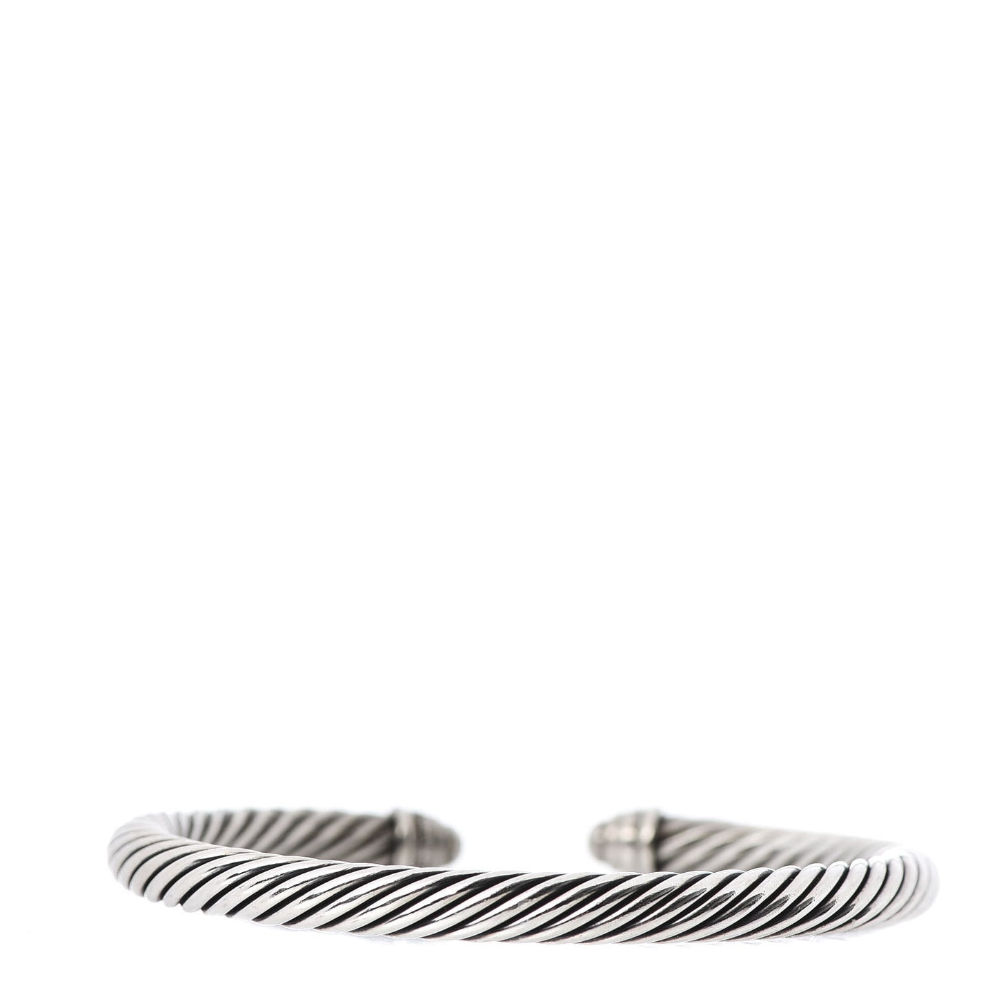 Sterling Silver Diamond 5mm Cable Classics Dome Bracelet