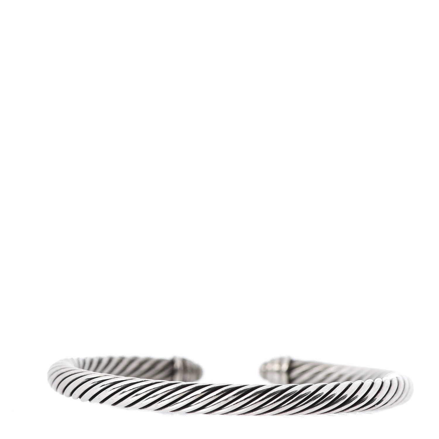 David Yurman Sterling Silver Diamond 5mm Cable Classics Dome Bracelet 3 of 5