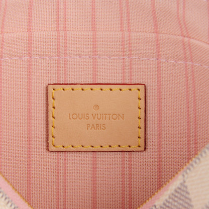 Louis Vuitton Damier Azur Neverfull MM GM Pochette Rose Ballerine 6 of 8