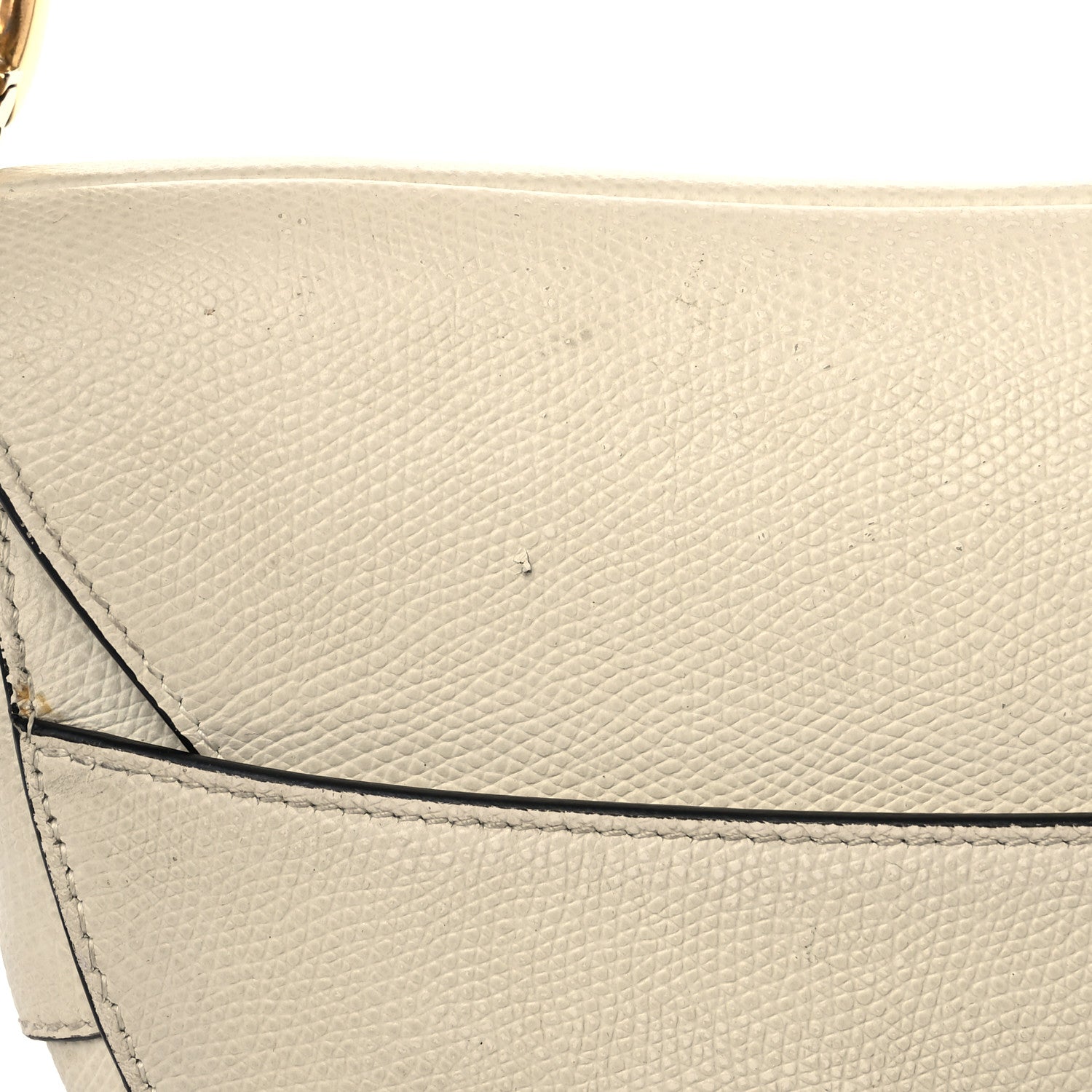 Christian Dior Grained Calfskin Mini Saddle Bag White 10 of 17