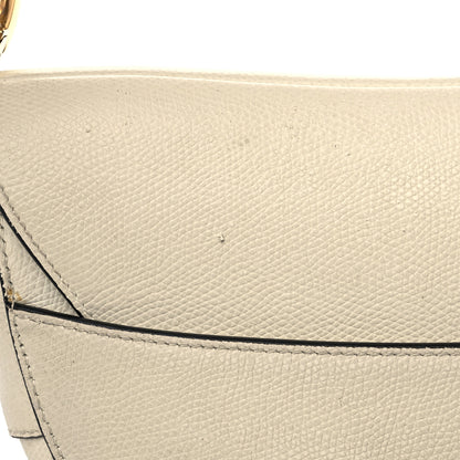 Christian Dior Grained Calfskin Mini Saddle Bag White 10 of 17