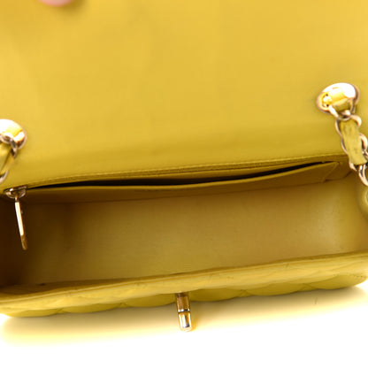 Chanel Lambskin Quilted Mini Rectangular Flap Light Yellow 6 of 7