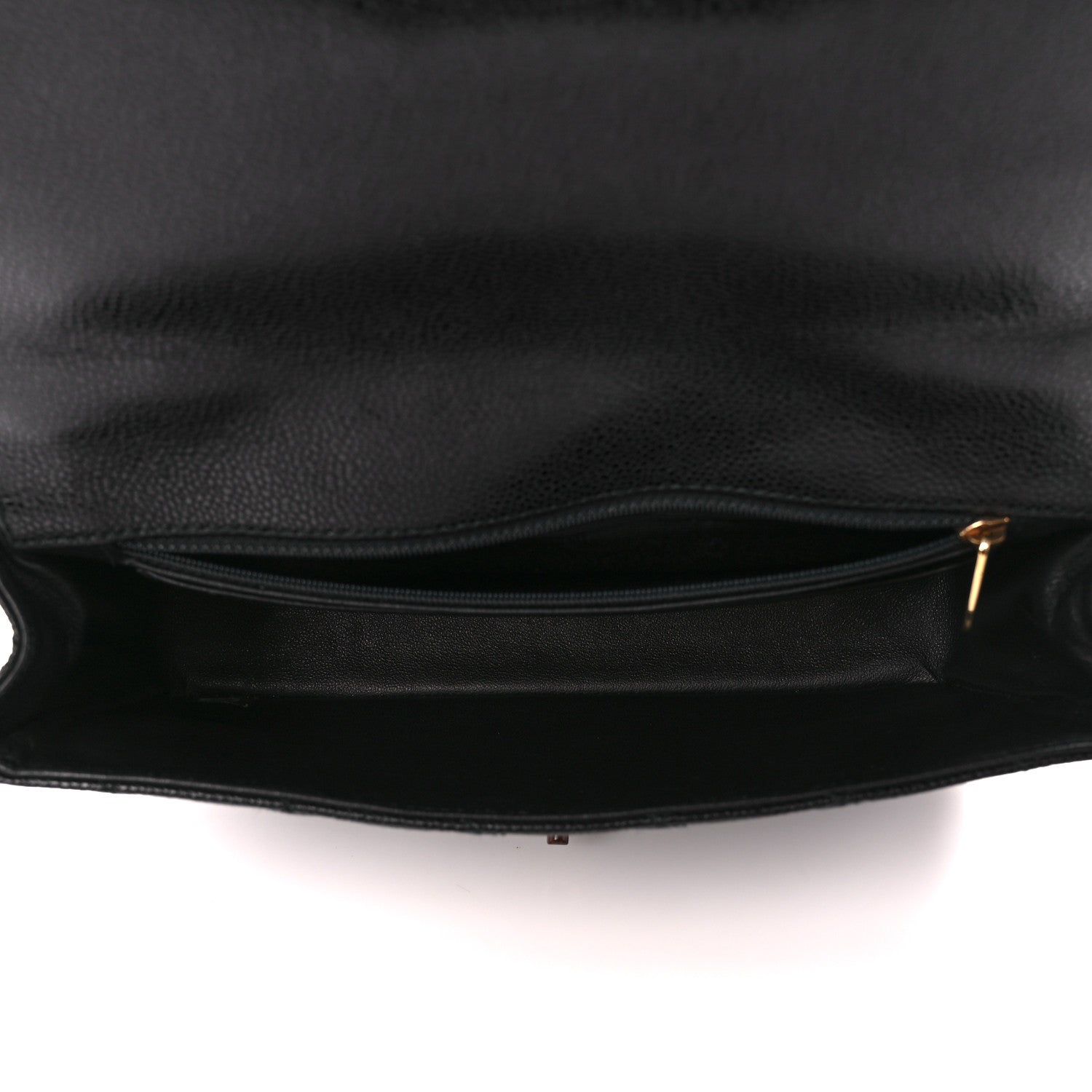 Chanel Caviar Quilted Tortoise Medium Single Flap Black 5 of 11