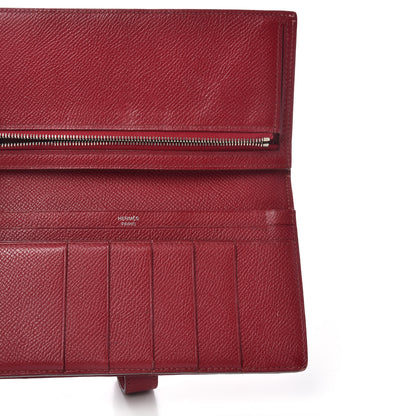 Hermes Epsom Bearn Gusset Wallet Rouge Grenat 5 of 6