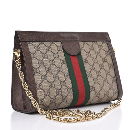 Gucci GG Supreme Monogram Web Small Ophidia Chain Shoulder Bag Brown 3 of 7