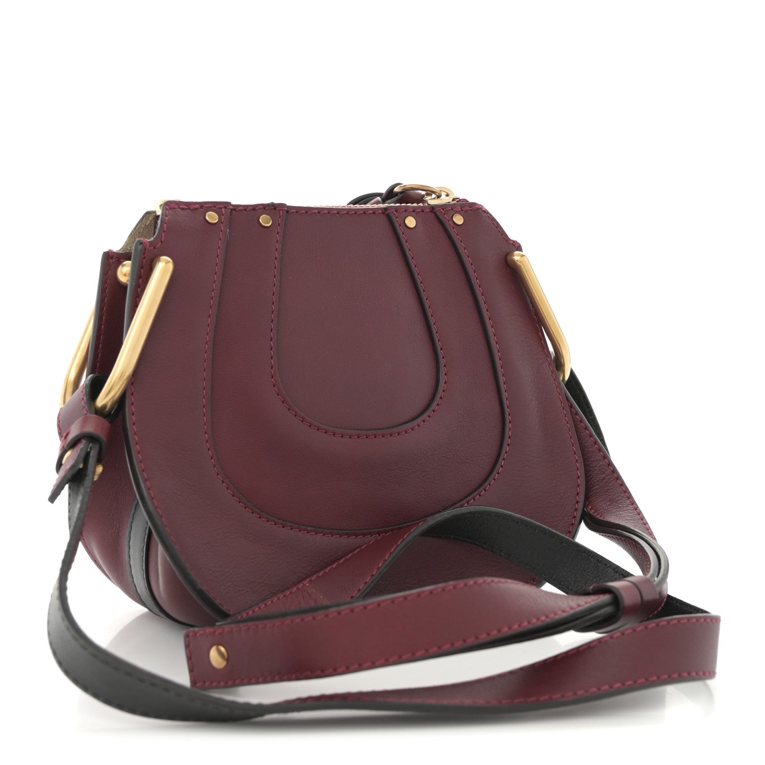 Chloe Grained Calfskin Nano Hayley Hobo Red 3 of 12