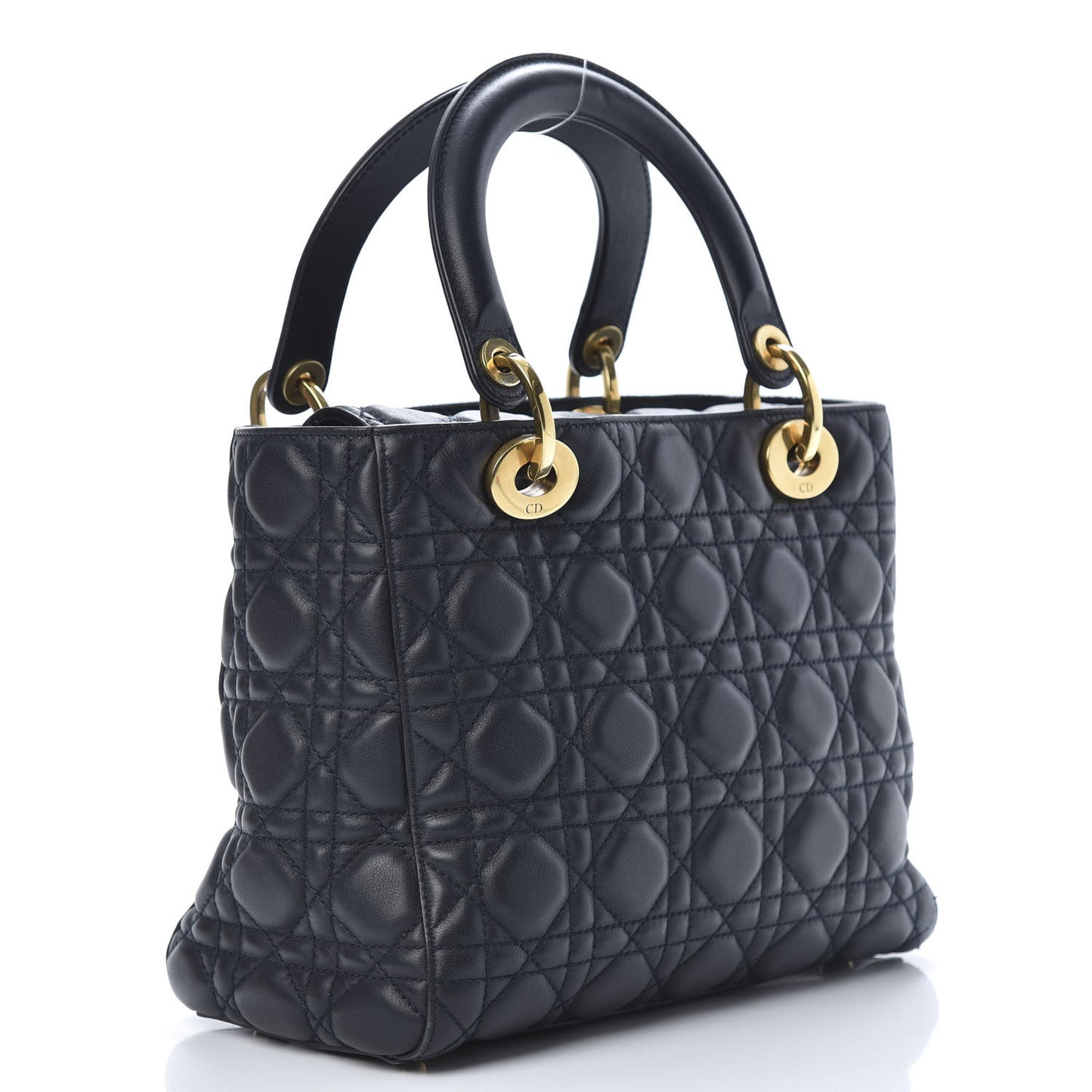 Lambskin Cannage Medium Lady Dior Black