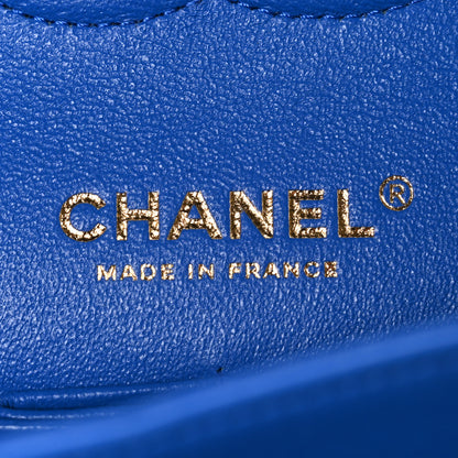Chanel Lambskin Quilted Medium Double Flap Blue 5 of 9