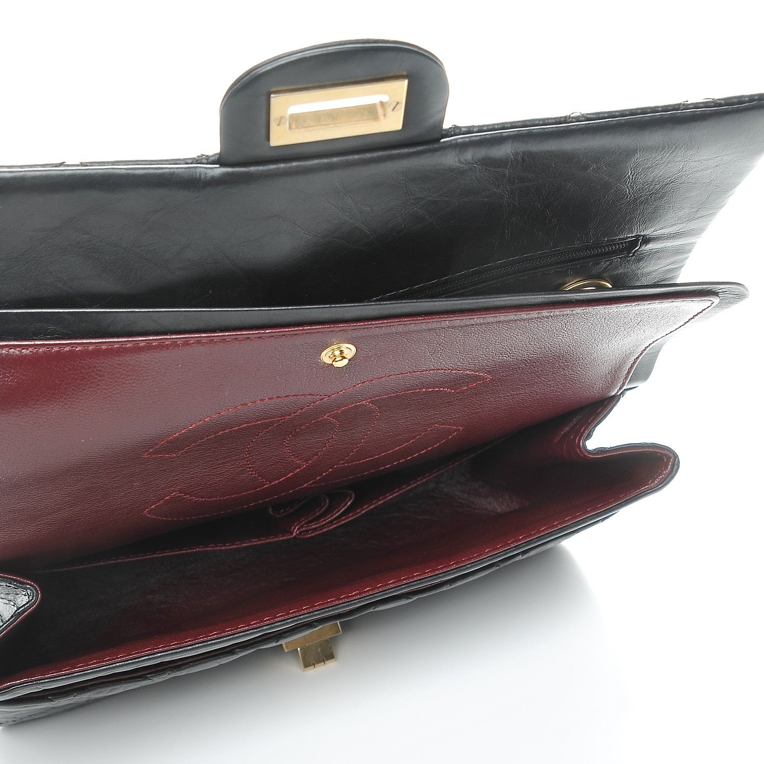 Chanel Aged Calfskin Quilted 2.55 Reissue 225 Flap Black 5 of 8