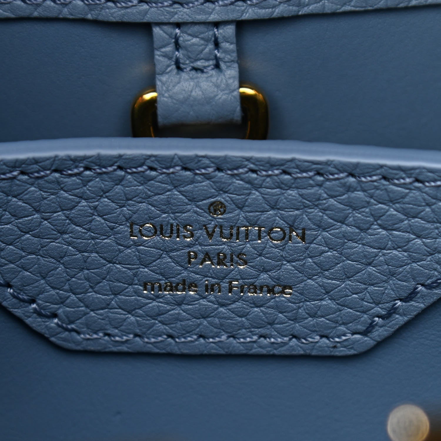 Louis Vuitton Taurillon Scrunchie Capucines BB Blue 7 of 10